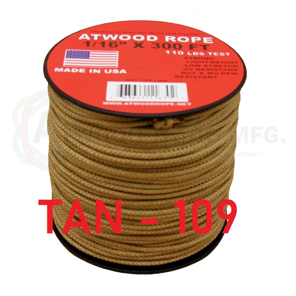 COMMERCIAL FISHING Atwood Rope 1/16" Butt Wrap Cord 10 COMMERCIAL FISHING Atwood Rope 1/16" Butt Wrap Cord