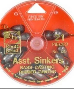 South Bend 21 Piece Rubber Center And Bass Casting Sinker Selector Pack FISHING TACKLE