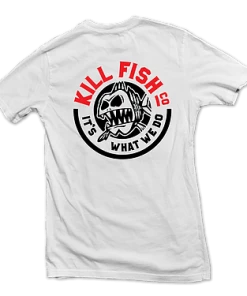 Kill Fish Co. FISHING AND OUTDOOR APPAREL KILLFISH CO. "Round" White T-Shirt