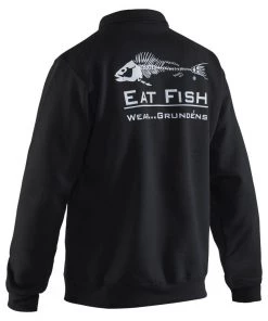 Grundens Eat Fish 1/4 Zip Sweatshirt FISHING AND OUTDOOR APPAREL