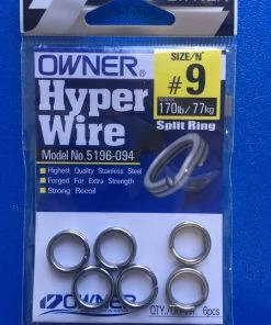Owner Hyper Wire Split Ring FISHING TACKLE