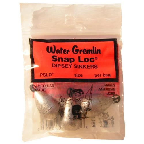 FISHING TACKLE Water Gremlin Dipsey Sinker Snap Loc 3 FISHING TACKLE Water Gremlin Dipsey Sinker Snap Loc