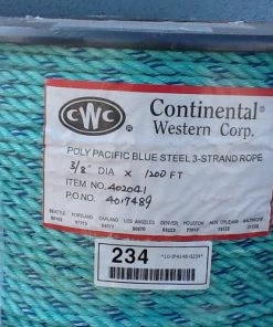 Continental Western Corp Pacific Blue Steel Copolymer Lobster And Crab Rope COMMERCIAL FISHING